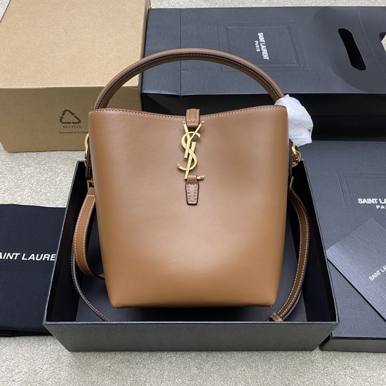 Yves Saint Laurent LE 5A7 Small Bucket Bag in Brown 749036