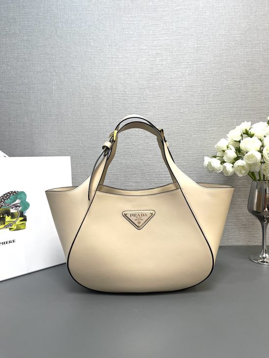 Prada Leather Tote Bag with Adjustable Straps 1BG483