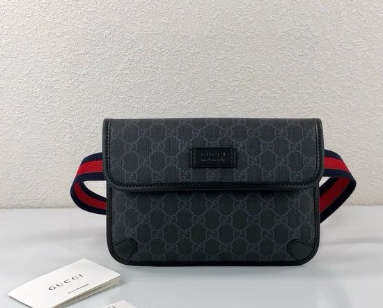 Gucci GG Supreme Flap Belt Bag 598113