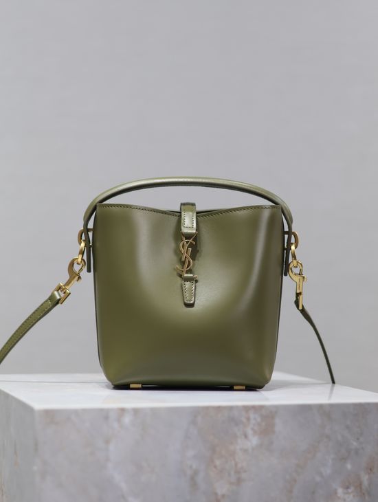 Yves Saint Laurent LE 37 Celadon Green Water Bucket Bag 765870