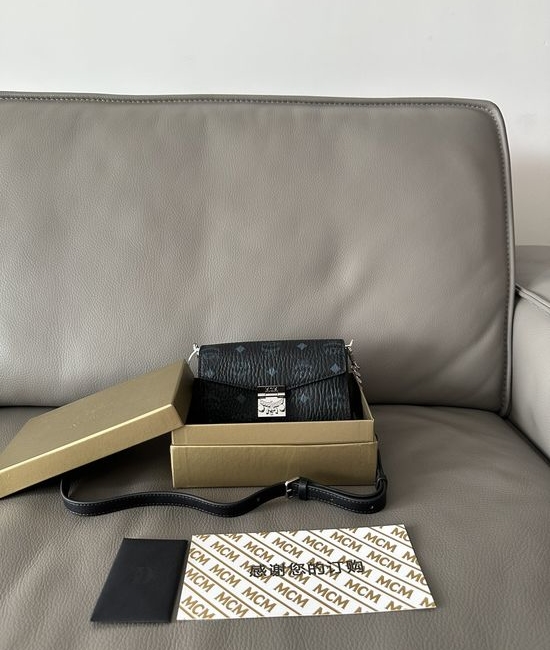 MCM Visetos Envelope Chain Crossbody Bag 65008