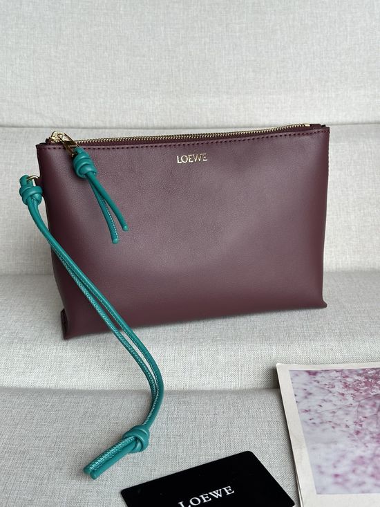 Loewe Knot Nappa Leather Clutch Bag Contrast Knot 3045