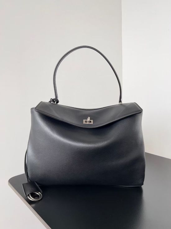 Balenciaga Redeo Black Silver Buckle Bag