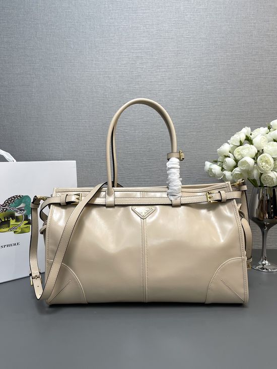 Prada LusSolf Leather Tote Crossbody Bag 1BA433