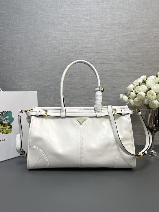 Prada LusSolf Leather Tote Crossbody Bag 1BA433