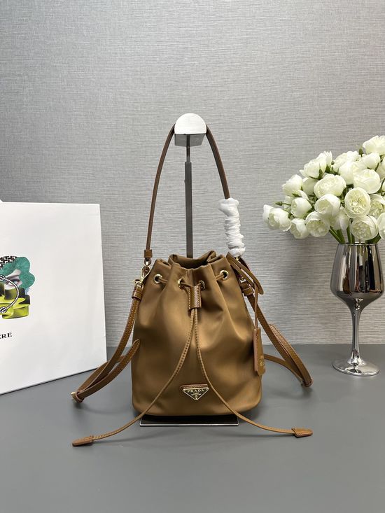 Prada Bucket Bag Nylon Fabric Detachable Strap 17893