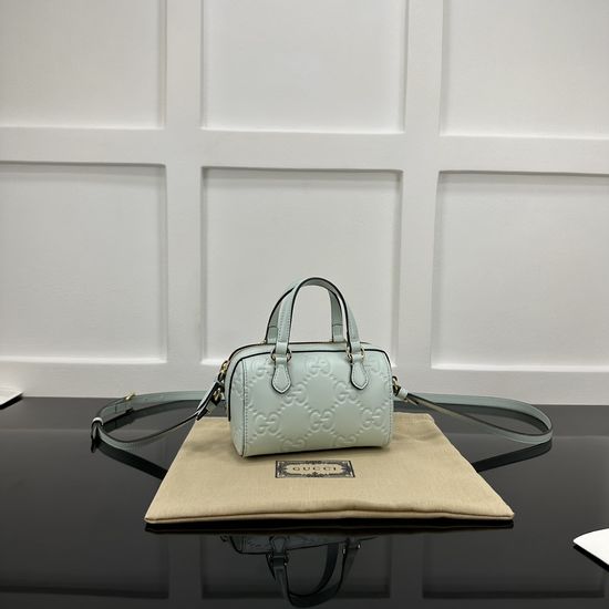 Gucci GG Embossed Leather Mini Boston Bag 790130