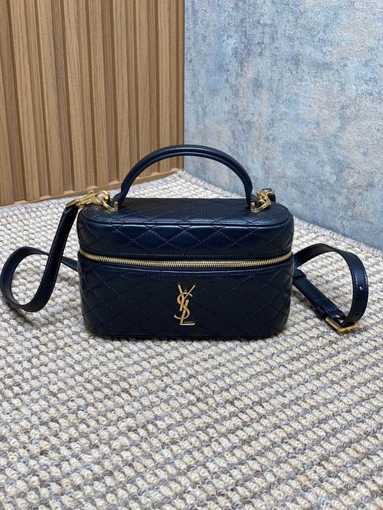 Yves Saint Laurent Quilted Leather Clutch Crossbody Bag 766731