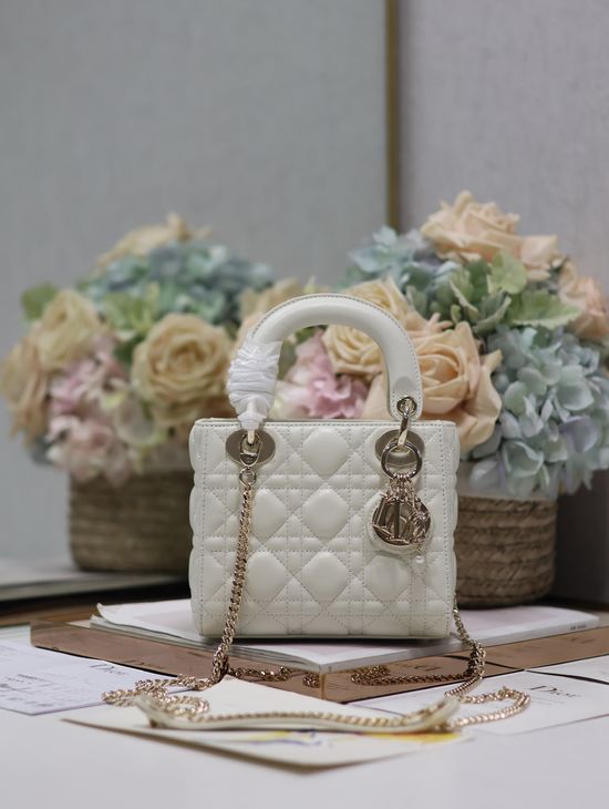 Christian Dior Lady Lambskin Chain Bag 0505