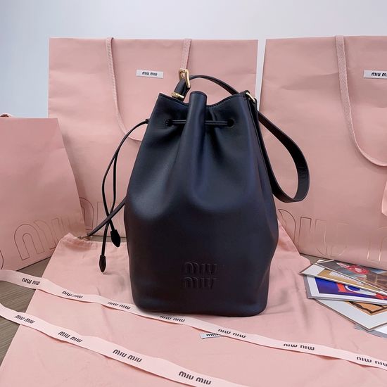 Miu Miu Leather Bucket Bag 5BE089