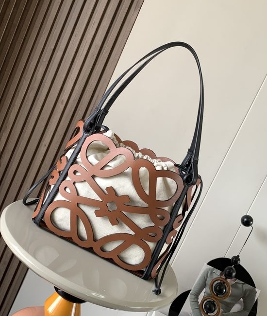 Loewe Anagram Small Tote Bag Brown 8017
