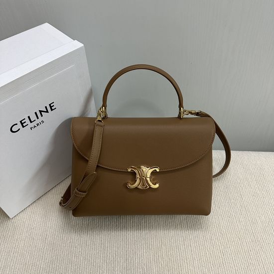 Celine Triomphe Kelly Handbag 117523 Bronze
