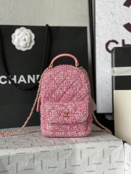 Chanel Mini Wool Fabric Shoulder Bag AP3753
