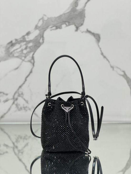 Prada Crystal Bucket Bag 1BE067