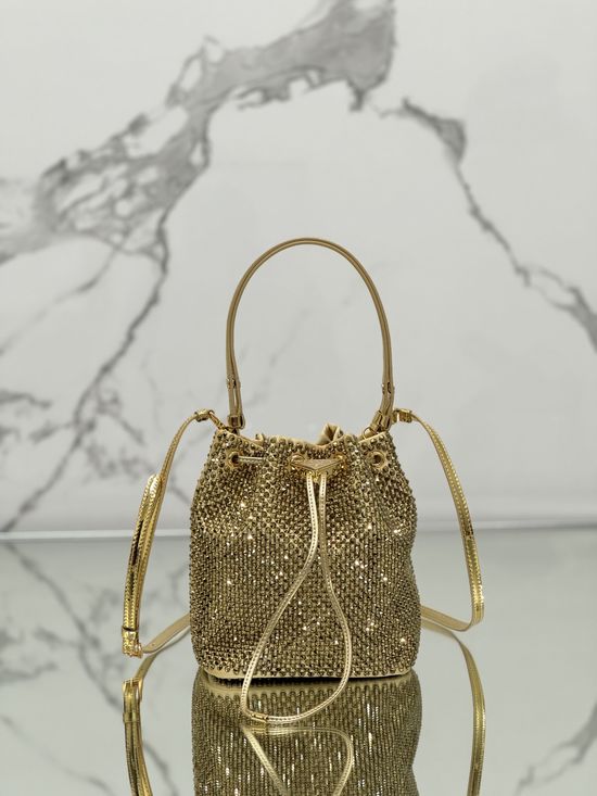 Prada Crystal Bucket Bag 1BE067