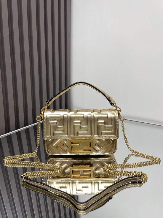 Fendi Baguette Small Lambskin Crossbody Bag 212