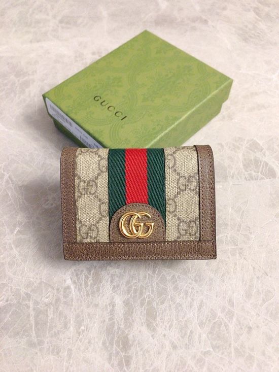 Gucci Ophidia GG Canvas Short Card Holder 523155