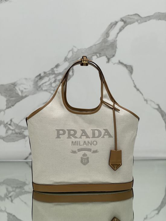 Prada Canvas Large Top Handle Bag 1BG472