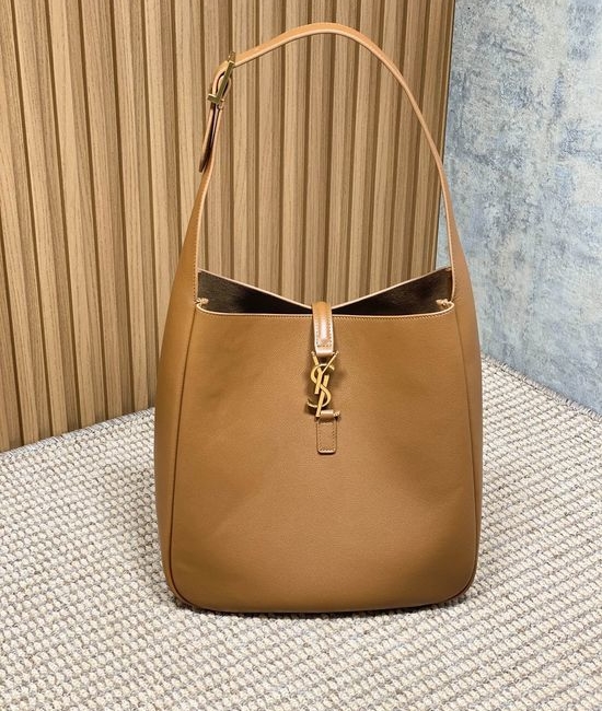 Yves Saint Laurent YSL Hobo Smooth Leather Handbag Insert Buckle 753837
