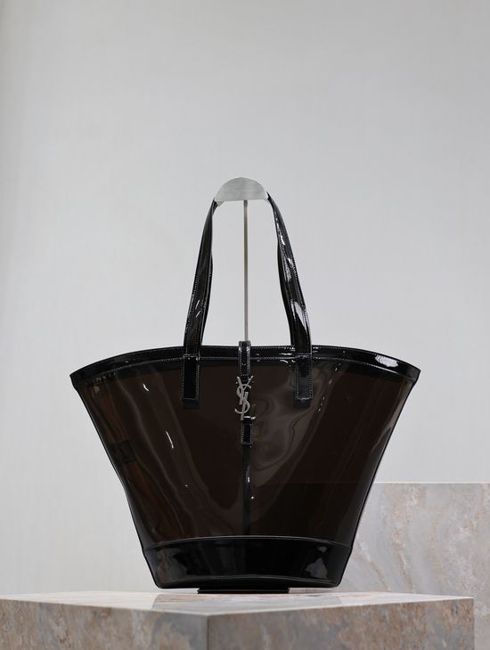 Yves Saint Laurent PANIER Bucket Bag with Leather Trim 773697