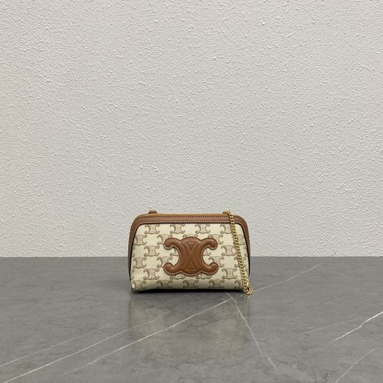 Celine TRIOMPHE Mini Crossbody Bag with Embossed Logo 100382
