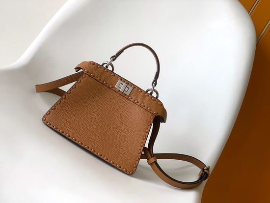 Fendi Peekaboo ISeeU Mini Calfskin Handbag 327s