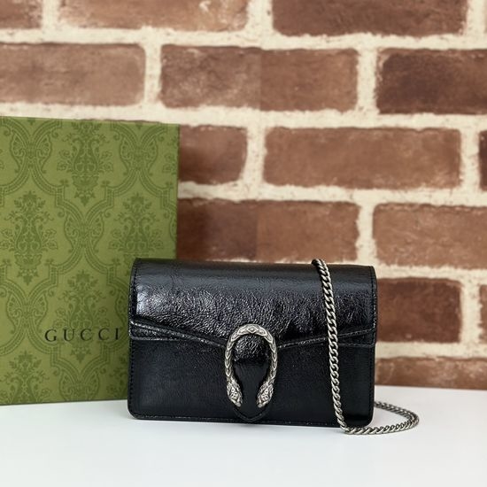 Gucci Original Leather Black Patent Pouch 795368