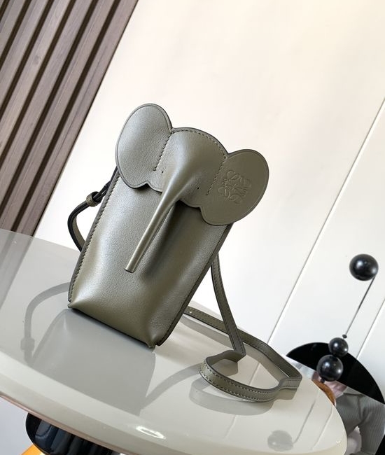 Loewe Elephant Leather Crossbody Phone Bag 9200