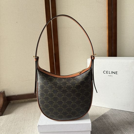 Celine Heloise Triomphe Leather Handbag 117253