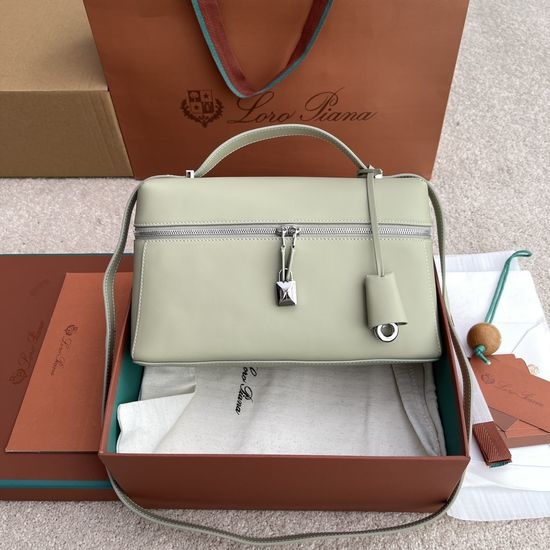 Loro Piana Extra Bag Flat Mustard Green FAN3462