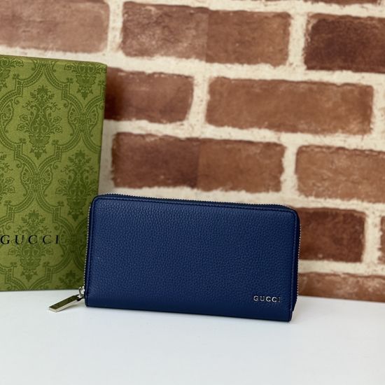 Gucci Blue Litchi Grain Bag 771154