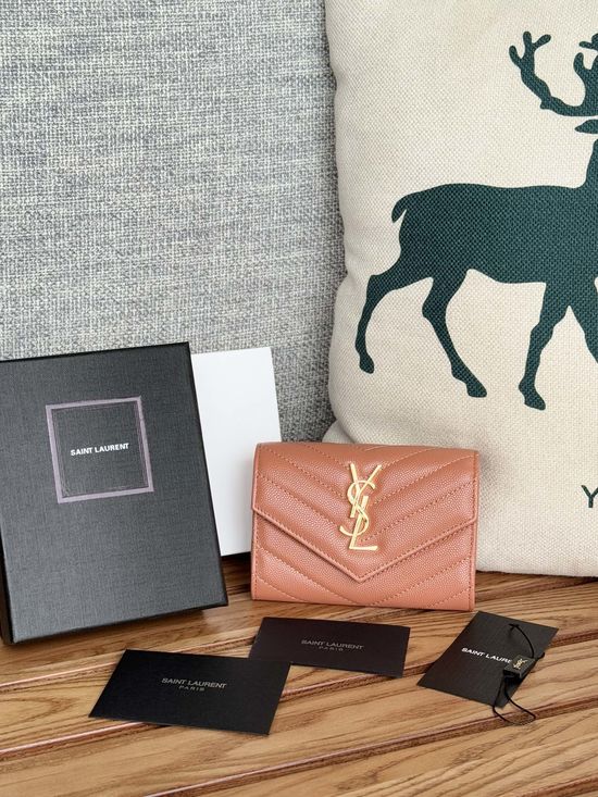 Yves Saint Laurent Caviar Leather Bifold Short Wallet 414404