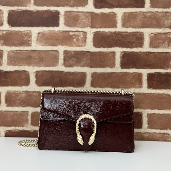 Gucci Burgundy Patent Leather Shoulder Bag 795005