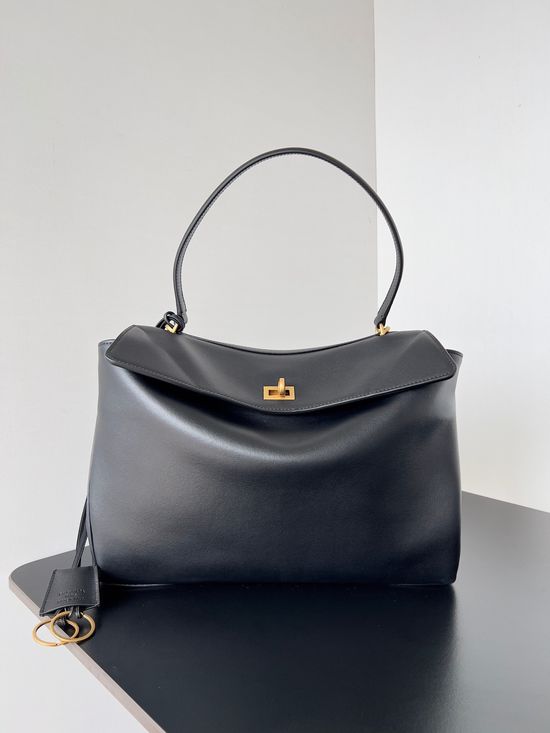 Balenciaga Redeo Black Gold Buckle Bag