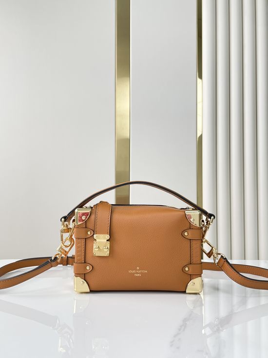 Louis Vuitton SIDE TRUNK Brown Leather Box Bag M23818