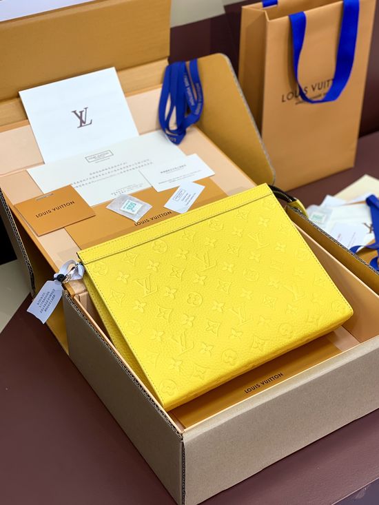 Louis Vuitton Pochette Voyage Yellow Clutch M61692