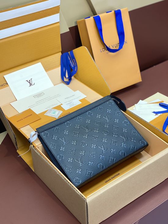 Louis Vuitton Pochette Voyage Black Clutch M61692