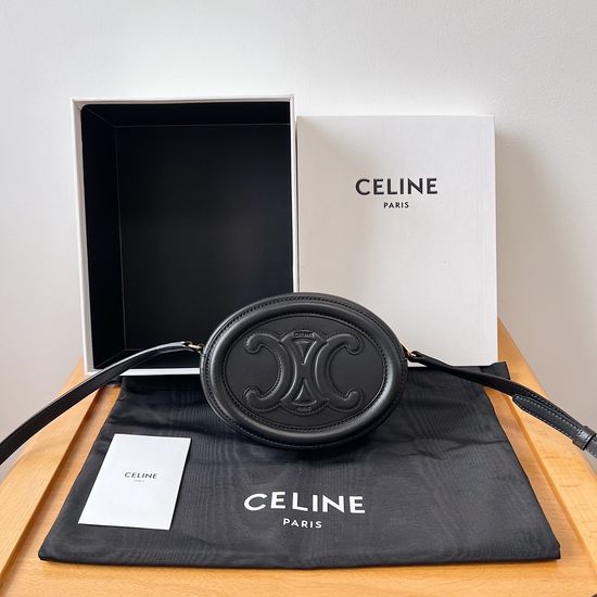 Celine Mini Pig Bag Mooncake Bag in Brown with Gold Hardware 198603