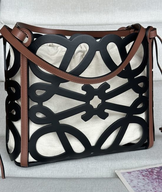 Loewe Anagram Hollow Out Calfskin Tote Bag 10678