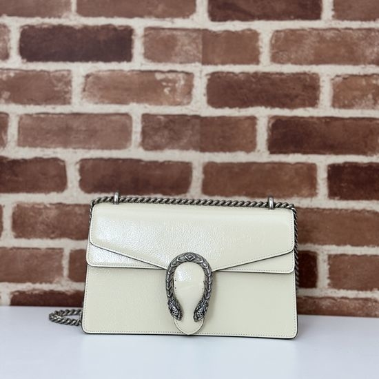 Gucci Off-white Patent Leather Shoulder Bag 795005