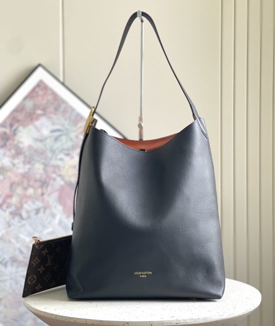 Louis Vuitton LV Soft Calfskin Shoulder Bag With Padlock M24856