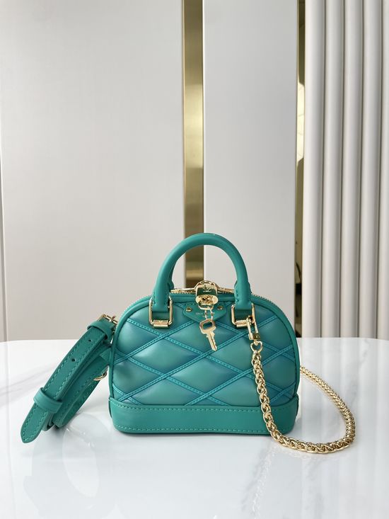 Louis Vuitton NANO ALMA Mini Leather Shell Bag M83048