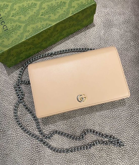 Gucci Double G Leather Chain Wallet 790060