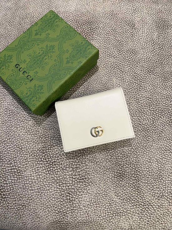 Gucci Double G Embellished Calfskin Card Wallet 790055