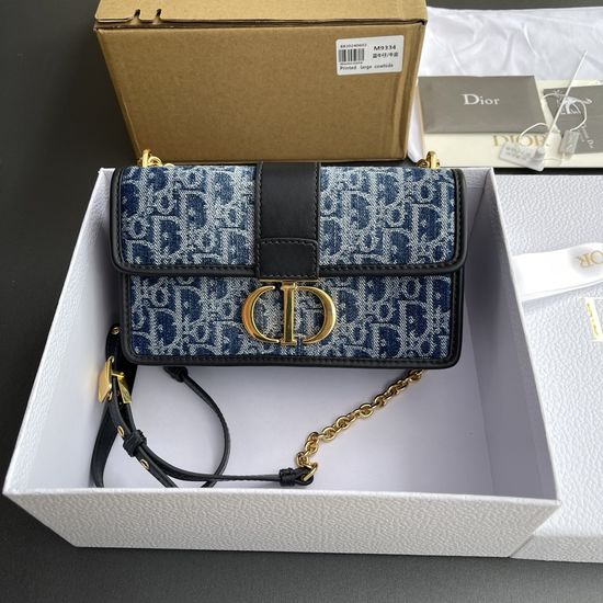 Christian Dior 30Montaigne Denim Chain Bag M9334