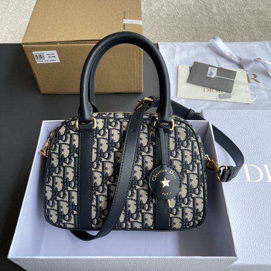 Christian Dior D-Vibe Bowling Bag Oblique Print M1340