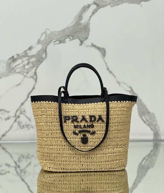 Prada Straw Woven Large Tote Bag 1BG499