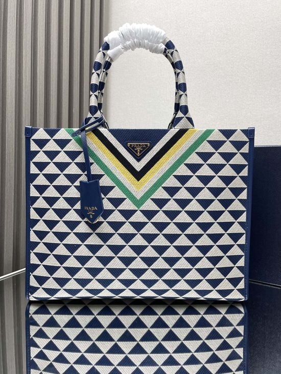 Prada Embossed Tote Bag 1BA356