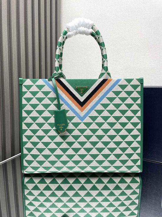 Prada Embossed Tote Bag 1BA356