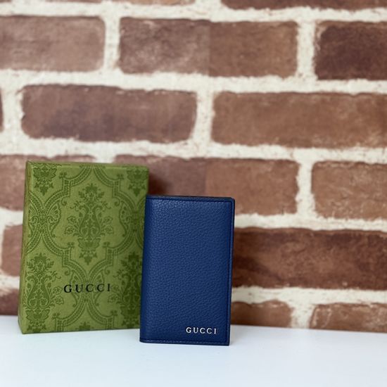 Gucci Crossbody Bag Blue Litchi Grain 771159